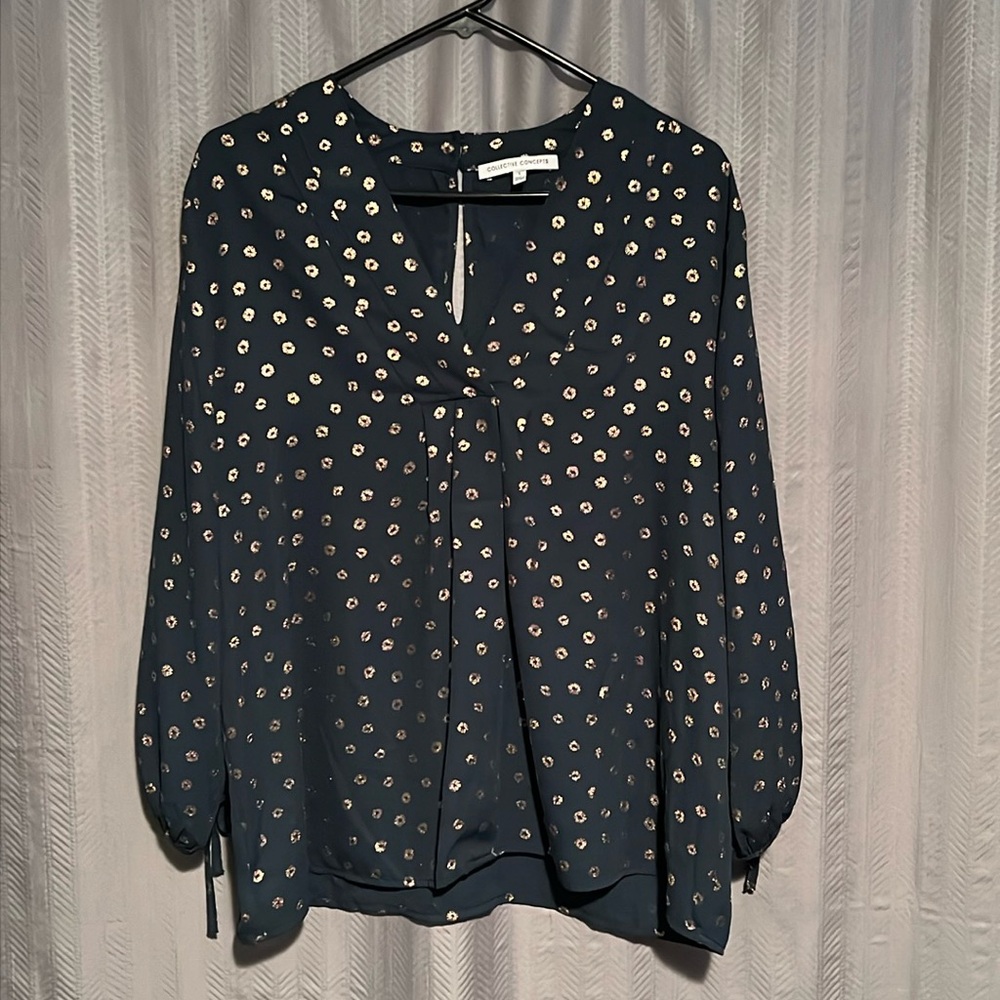 Collective Concepts Metallic Blouse
